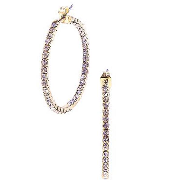 FASHION 30 MM MEMORY WIRE IN OUT EARRING