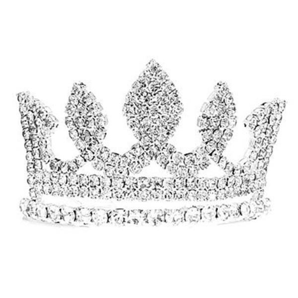 MULTI RHINESTONE CUTE CROWN TIARA HAIR CLAW