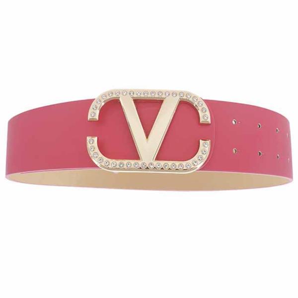 ANGLED RHINESTONE INVERTED V BUCKLE BELT