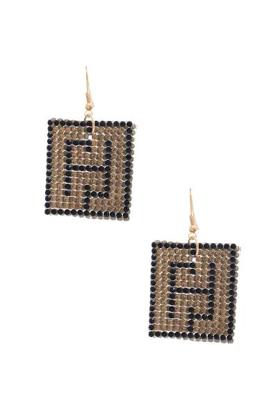 Rhinestone Square Earring