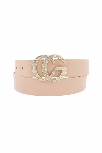 RHINESTONE PAVE BUCKLE BELT