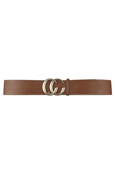 STYLISH METAL SNAKE TEXTURED DESIGN BELT