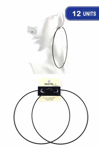 Metal Hoop Earring (12 Units)