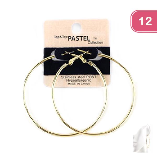 Metal Hoop Earring (12 Units)