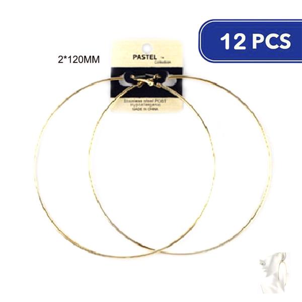 Metal Hoop Earring (12 Units)
