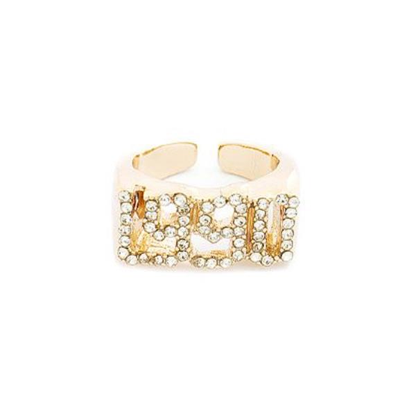 SODAJO Rhinestone Yearly Metal Ring