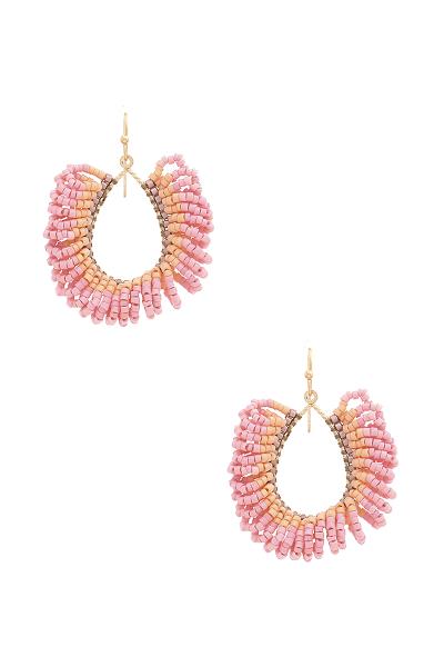 Bead Tear Shape Fringes Earring