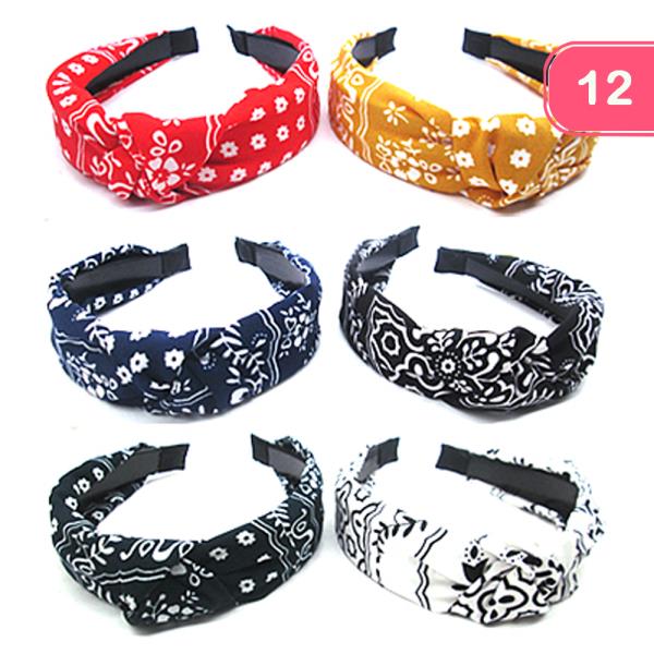 Chic Mini Cute Floral Hair Headband (12 Units)