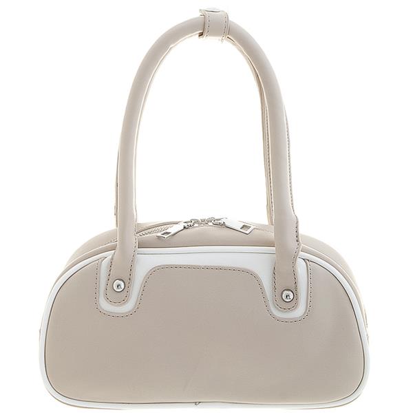 SMOOTH OVAL SHAPED HANDLE TOTE BAG