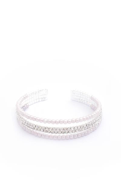 Metal Rhinestone Flexible Bracelet
