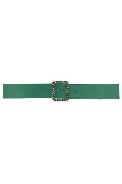 FASHION METAL CHAIN LINK DESIGN RECTANGLE BUCKLE BELT
