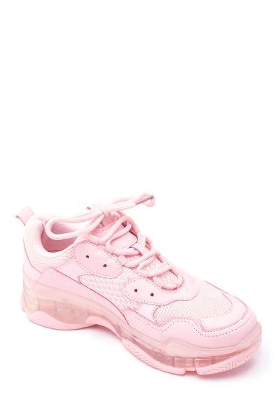 PLAIN LACE DESIGN RUNNING SNEAKERS
