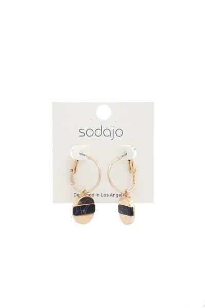 SODAJO METAL COIN MINI HOOP EARRING