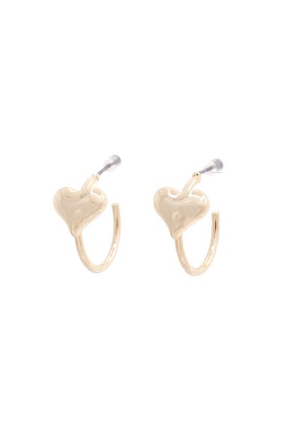 SODAJO HEART OPEN CIRCLE EARRING