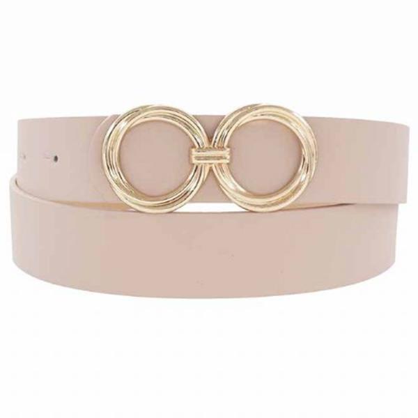 SLIGHT TWIST DOUBLE CIRCLE WITH BAR BELT