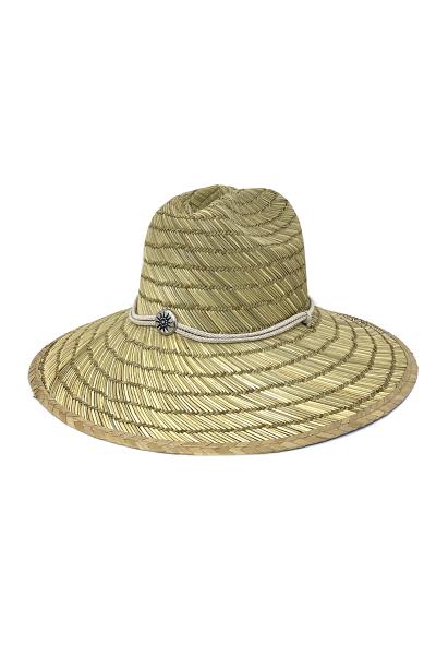 STRAW METAL SUN STRAP SUNHAT