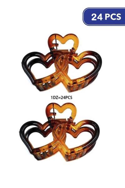 Heart Hair Claw Clip (24 Units)