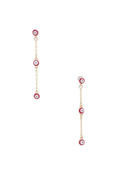 Triple Eye Charm Strand Drop Earring