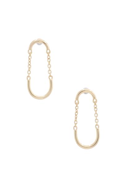Oval Chain Post Earring