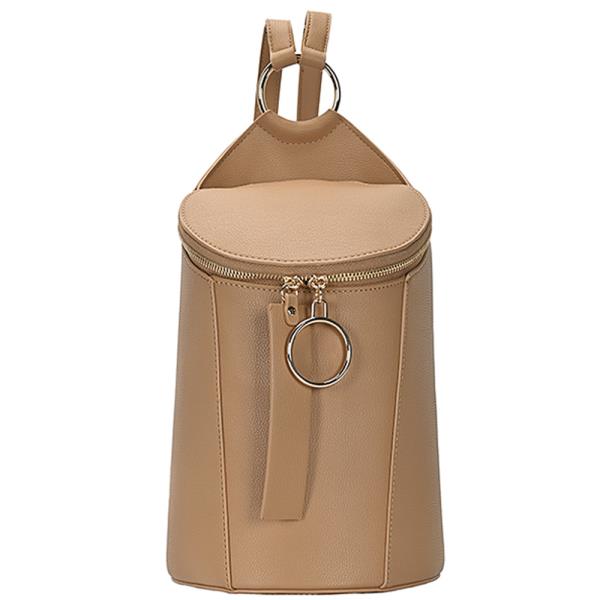 Smooth Slanted Cylinder Shape Backpack
