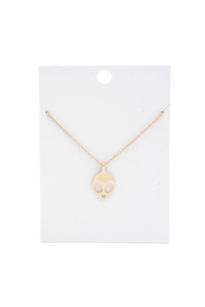 Alien Head Pendant Necklace