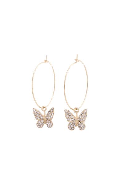 BUTTERFLY HOOP EARRING
