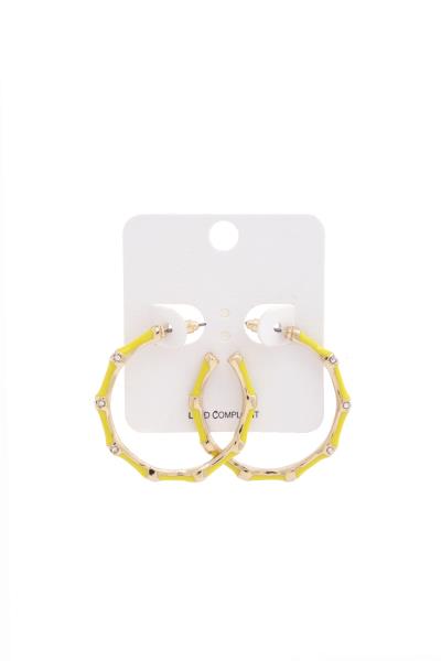 BAMBOO COLOR HOOP EARRING
