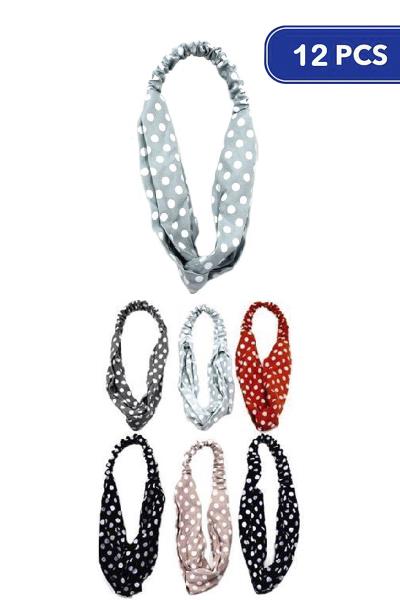 Polka Dot Headband (12 Units)