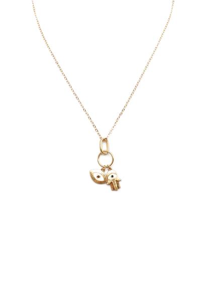 FASHION HAMSA HAND EVIL EYE CHAIN NECKLACE