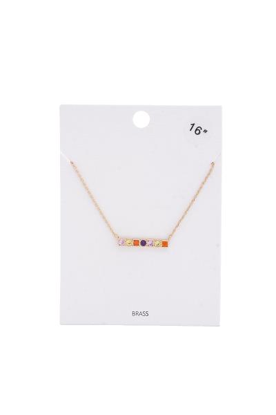 Rhinestone Bar Necklace