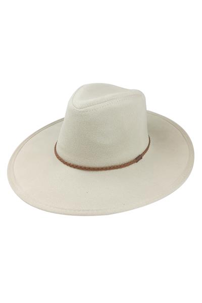 SMOOTH BRAID STRAP DESIGN FEDORA HAT