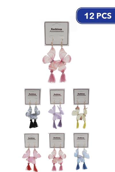 Butterfly Tassel Dangle Earring (12 Units)