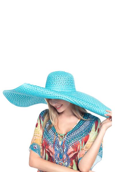 STRAW WIDE BRIM SUN HAT