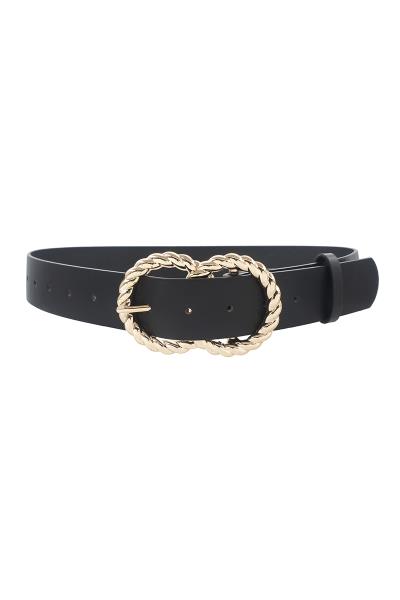 TWISTED DOUBLE CIRCLE BUCKLE BELT