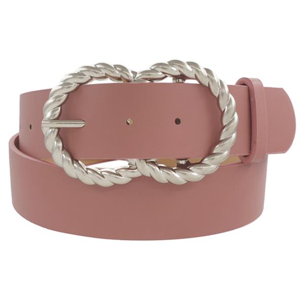 TWISTED DOUBLE CIRCLE BUCKLE BELT