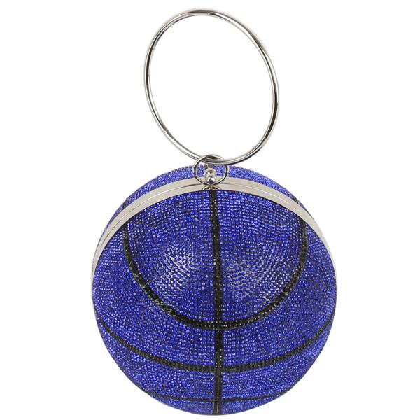 Rhinestone Basketball Metal Chain Crossbody Bag