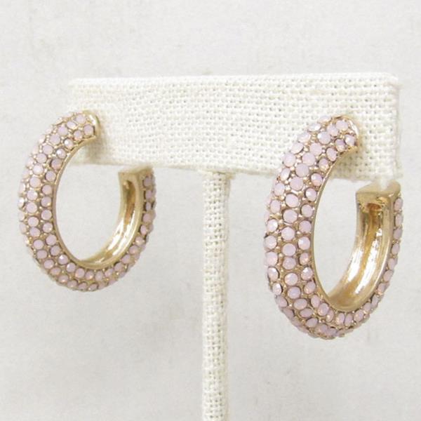 OVAL RHINESTONE EARRING