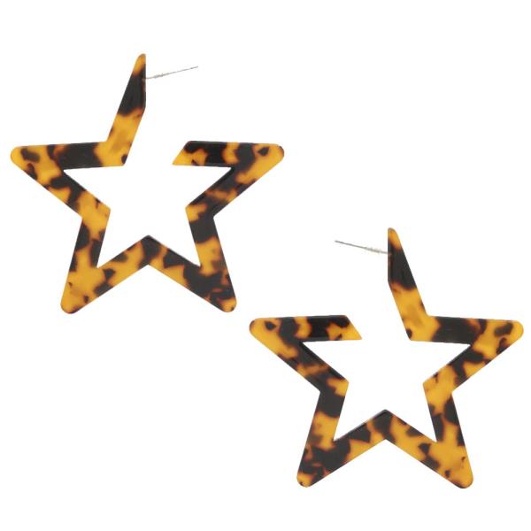 Open Star Clay Earring