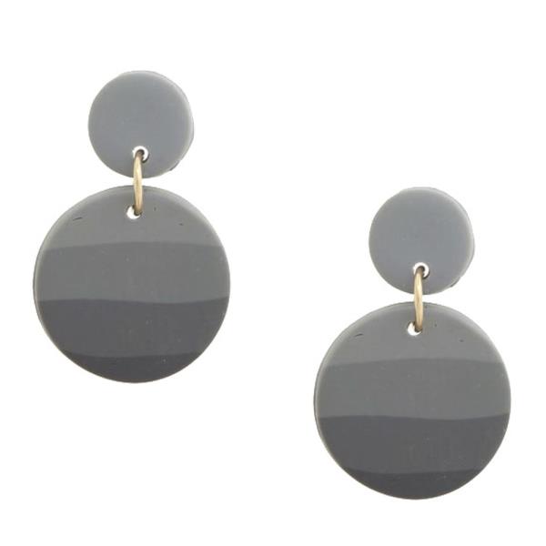 Circle Tone Clay Earring