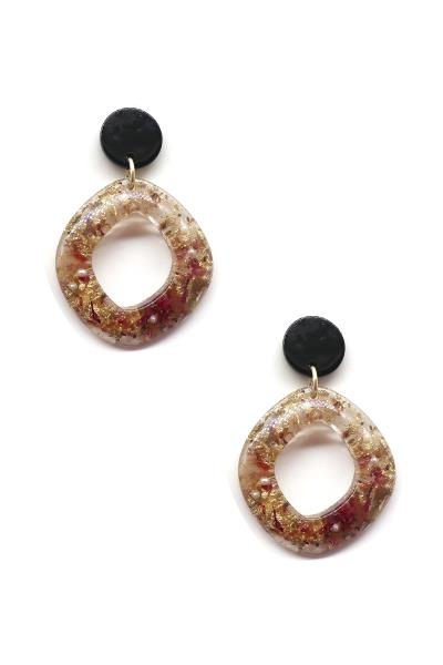 Resin Square Dangle Earring