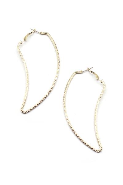 Metal Texture Geometric Earring