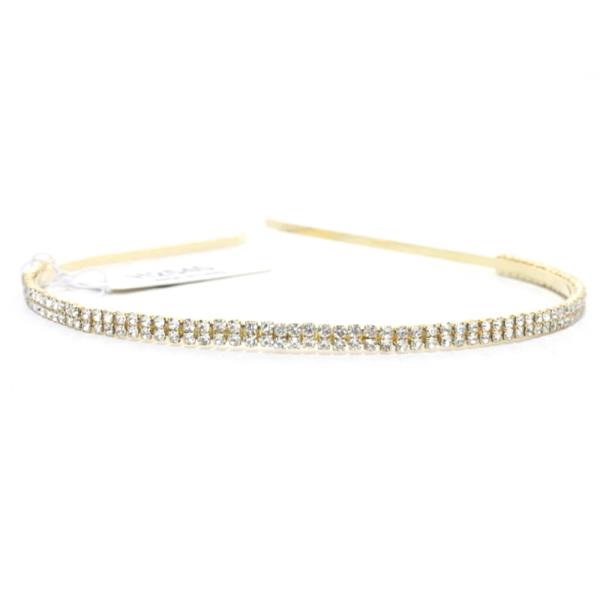 RHINESTONE SPARKLING 2 LAYER HAIR HEADBAND