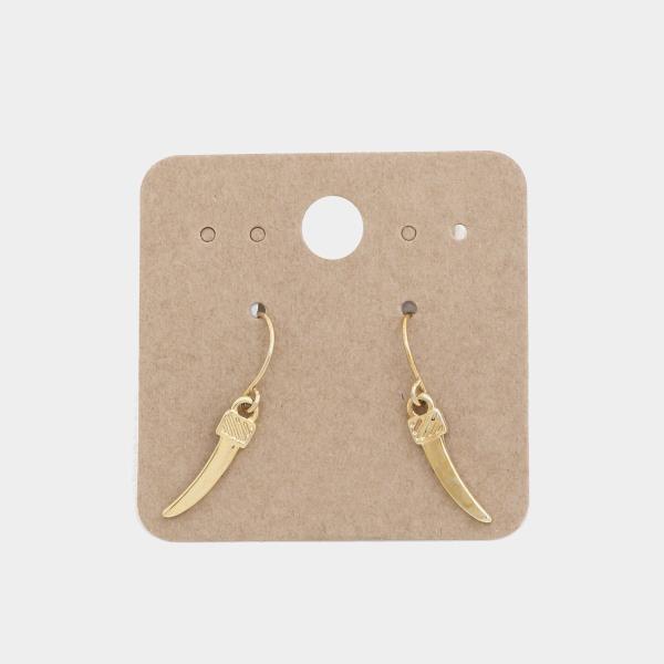 TOOTH CHARM METAL EARRING