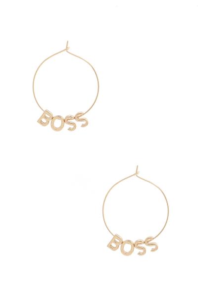 BOSS THIN CIRCLE EARRING