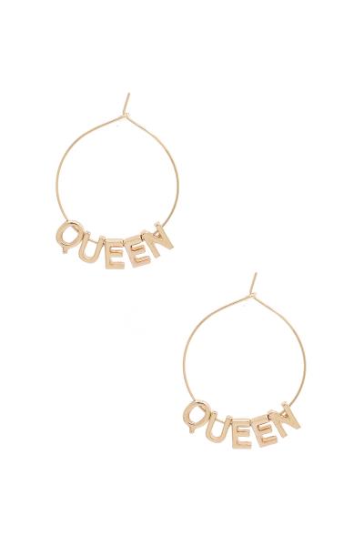 QUEEN THIN CIRCLE EARRING