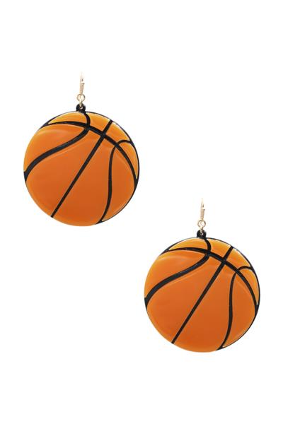 Acrylic Basketball Dangle Earring