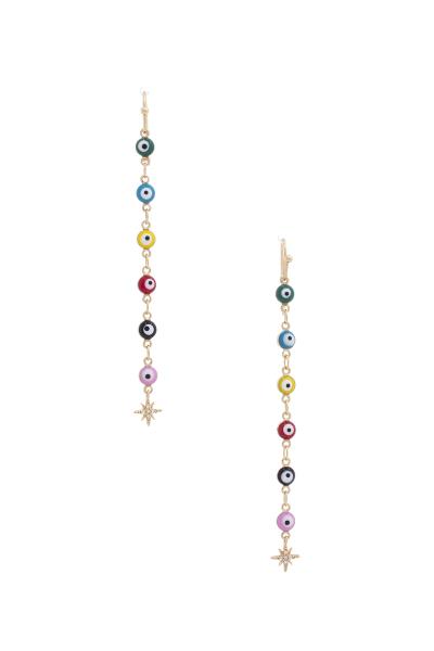 Evil Eye Strand Earring