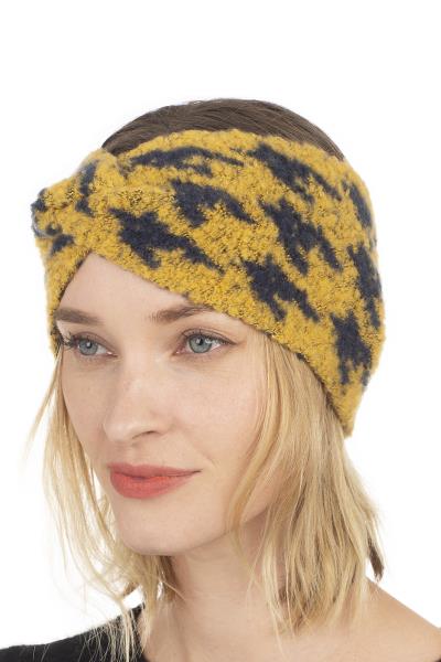 Houndstooth Pattern Soft Headband