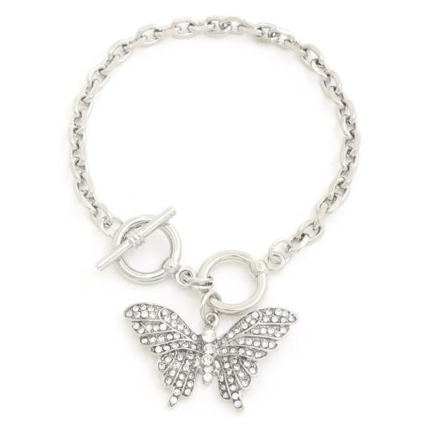 Butterfly Toggle Clasp Bracelet