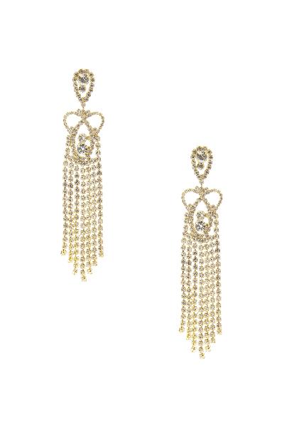 Rhinestone Crystal Fringe Drop Earring